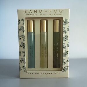 Sand + Fog EDP Oil Rollerball Set Innocence, Vanilla Bloom, Pistachio Dream